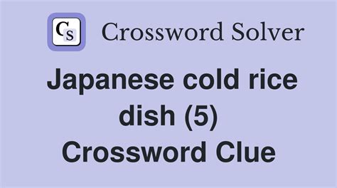 japanese dish crossword clue